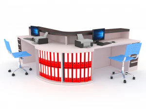 Balc&atilde;o de informa&ccedil;&otilde;es Modelo 3D