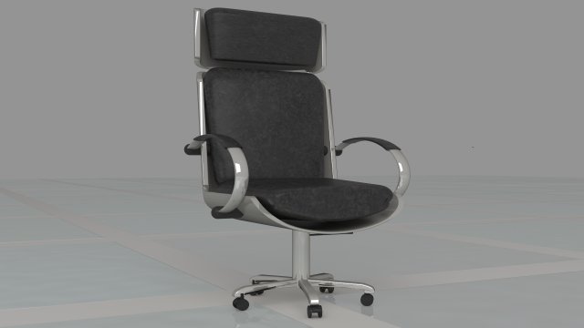Office Chair 4 3D Model .c4d .max .obj .3ds .fbx .stl .blend 