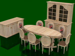 Dining Room Set 3D मॉडल