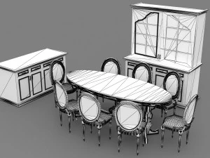 Dining Room Set 3D Model