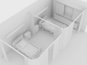 Hospital Room 2 3D Model