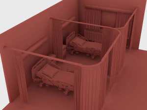 Hospital Room 2 3D Model