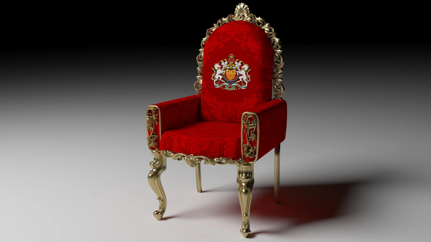 King Throne 6 - 4K 3D Model .c4d .max .obj .3ds .fbx .stl .blend 