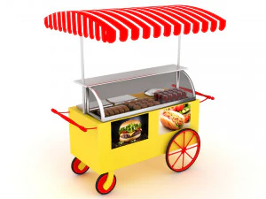 Carrinho de fast food Modelo 3D