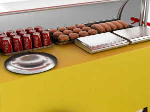 Fast Food Cart 3D Model