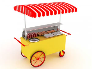 Fast Food Cart 3D Model