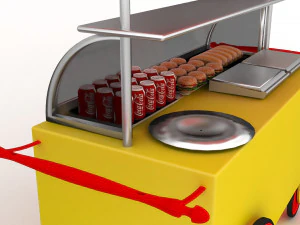 Fast Food Cart 3D Model