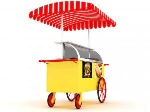 Fast Food Cart 3D Model