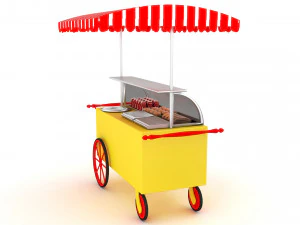 Fast Food Cart 3D Model