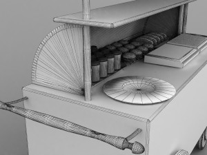 Fast Food Cart 3D Model