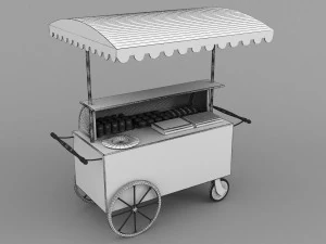Fast Food Cart 3D Model