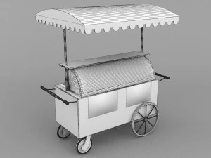 Fast Food Cart 3D Model