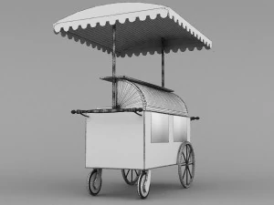Fast Food Cart 3D Model