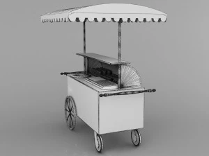 Fast Food Cart 3D Model