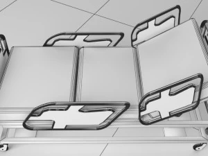 Cama de cuidados intensivos 2 Modelo 3D
