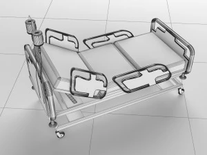 Cama de cuidados intensivos 2 Modelo 3D