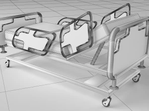 Cama de cuidados intensivos 2 Modelo 3D