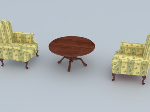 Classic Office Set Modello 3D