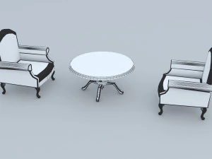 Classic Office Set 3D Model