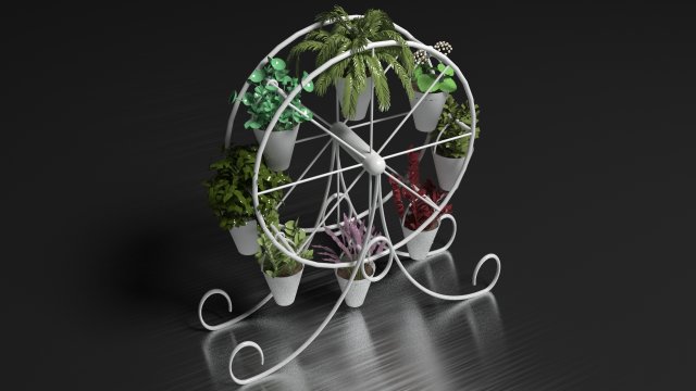Decorative Flower Stand 3D 모델 .c4d .max .obj .3ds .fbx .stl .blend 