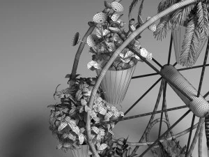 Decorative Flower Stand 3D Model