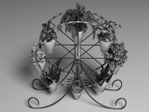 Decorative Flower Stand 3D Model