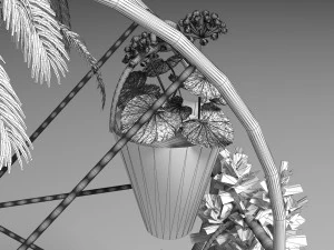Decorative Flower Stand 3D Model
