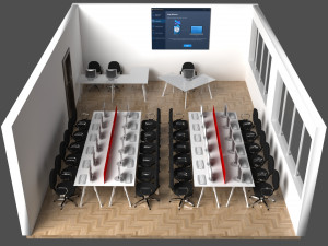 PC Training Classroom 3D Model