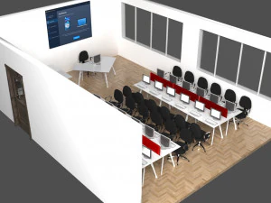 PC Training Classroom 3D Model