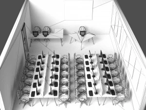 PC Training Classroom 3D Model