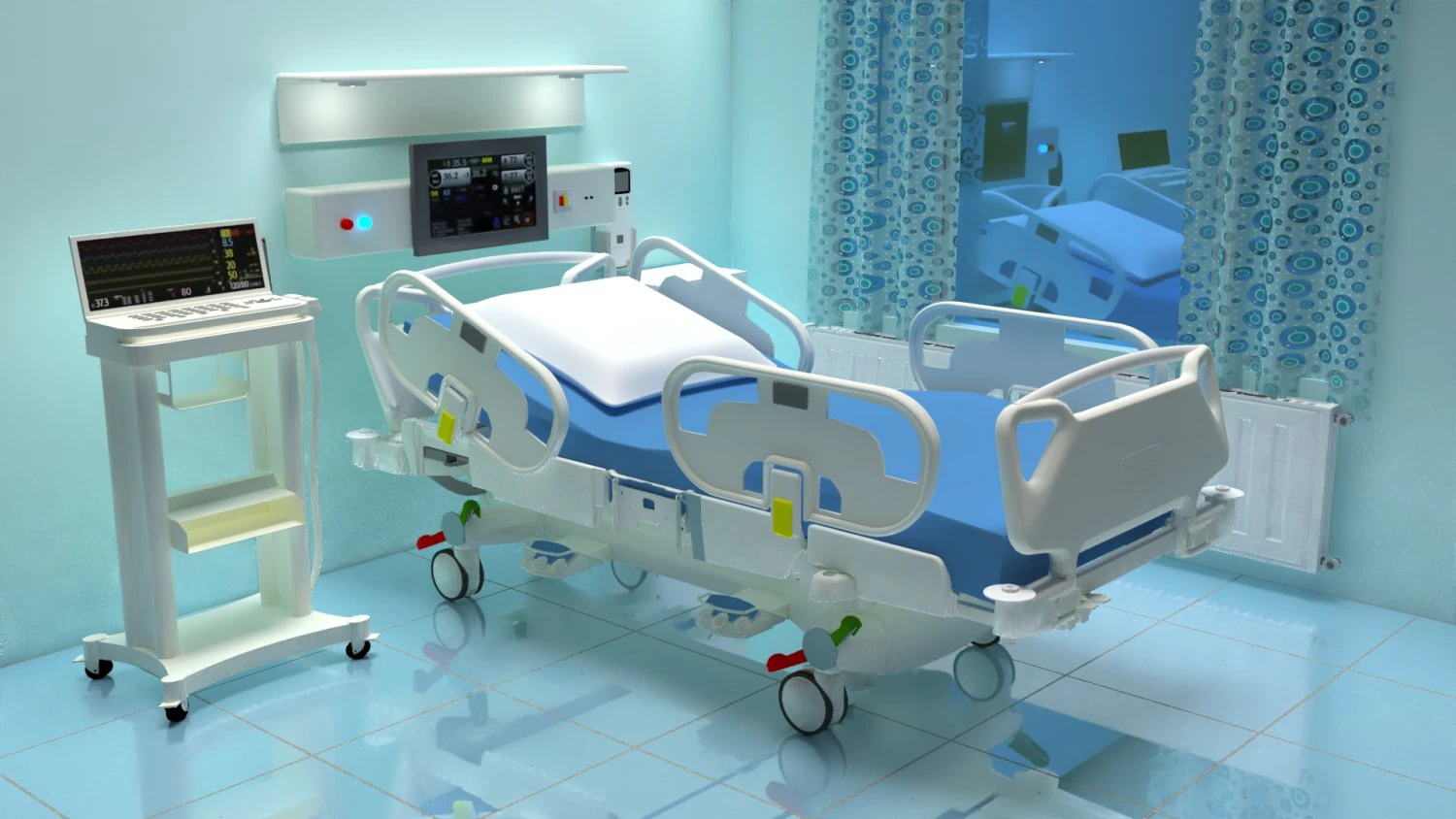 Intensive Care Unit 2 3D Model .c4d .max .obj .3ds .fbx .stl .blend 