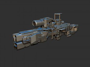 Sci-Fi Rifle 3D Модель