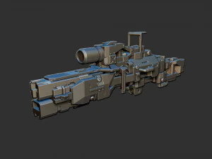 Karabin science-fiction Model 3D