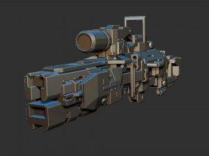 Sci-Fi Rifle Modello 3D