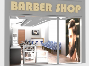 Barber Shop 3D Model
