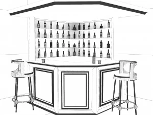 Corner Bar 3D Model