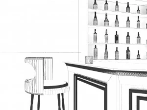 Corner Bar 3D Model