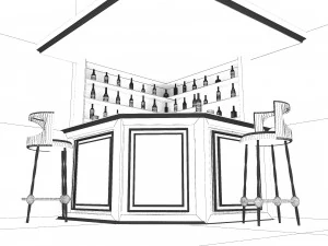 Corner Bar 3D Model