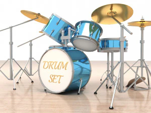 Drum Set 4K 3D Model