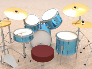 Drum Set 4K 3D Model