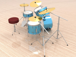 Drum Set 4K 3D Model