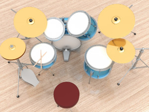 Drum Set 4K 3D Model