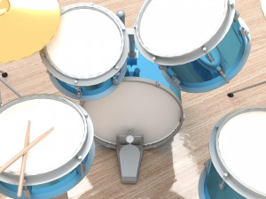Drum Set 4K 3D Model