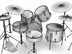 Drum Set 4K 3D Model