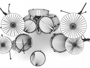 Drum Set 4K 3D Model