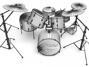 Drum Set 4K 3D Model