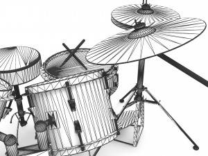 Drum Set 4K 3D Model