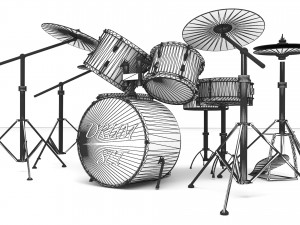 Drum Set 4K 3D Model
