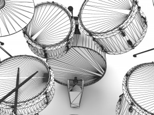 Drum Set 4K 3D Model