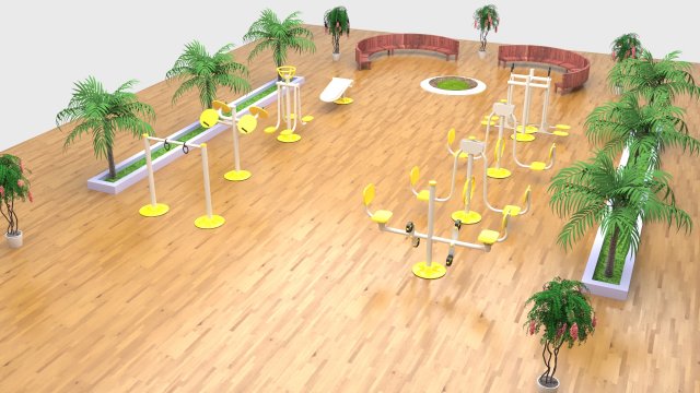 Sport Park 3D Model .c4d .max .obj .3ds .fbx .stl .blend 